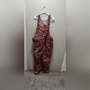 Floral Brown Overalls, DULUTH TRADING CO